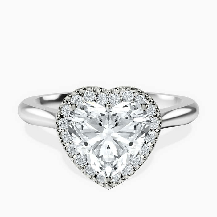 18ct White Gold Harriet Halo 2mm Lab Diamond Ring front image