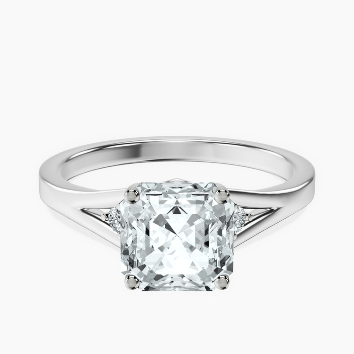 9ct White Gold Erica Swan Split Shank Lab Diamond Ring front image