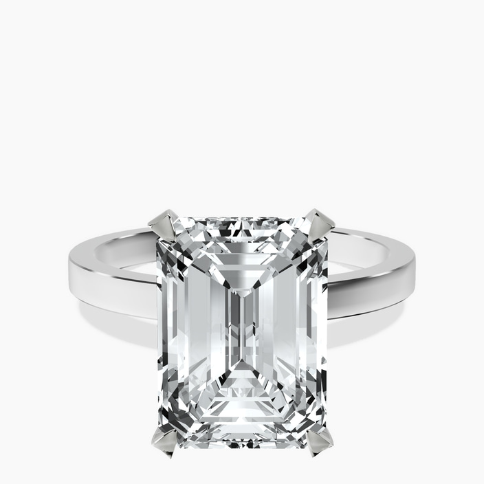 Platinum Ember Secret Halo Lab Diamond Ring front image