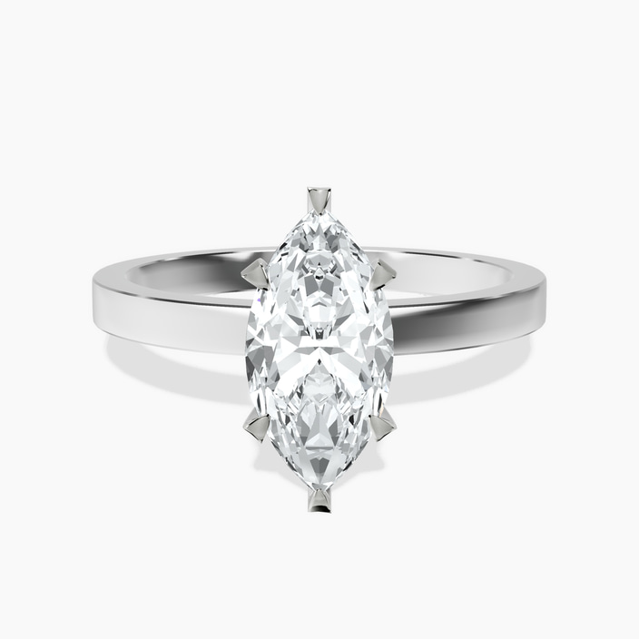 Platinum Ember Secret Halo Lab Diamond Ring front image