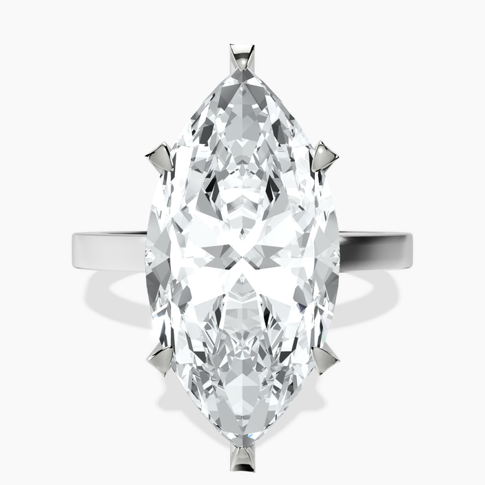 Platinum Ember Secret Halo Lab Diamond Ring front image