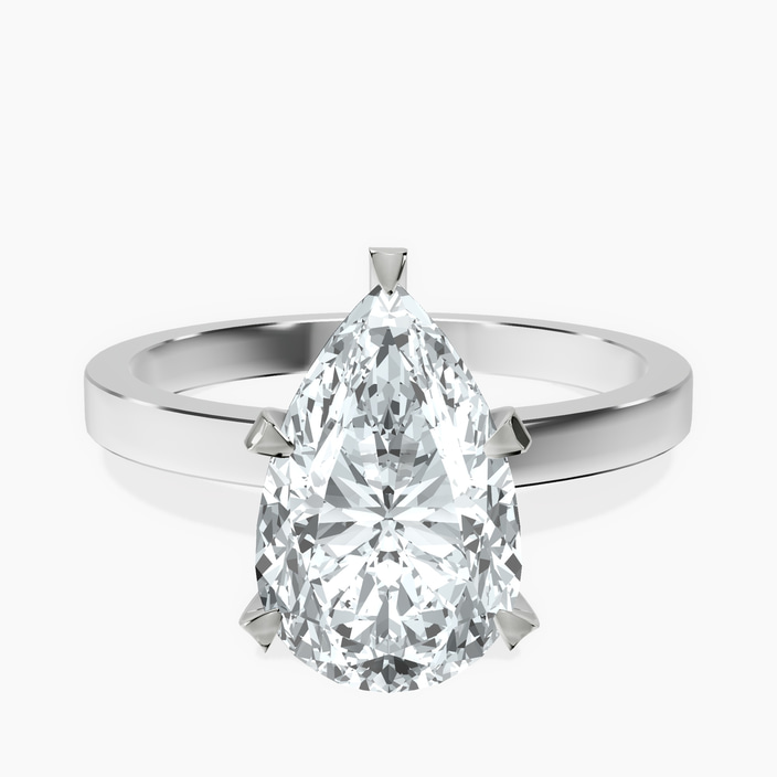 Platinum Ember Secret Halo Lab Diamond Ring front image