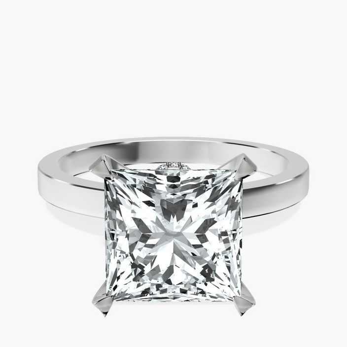 Platinum Ember Secret Halo Lab Diamond Ring front image