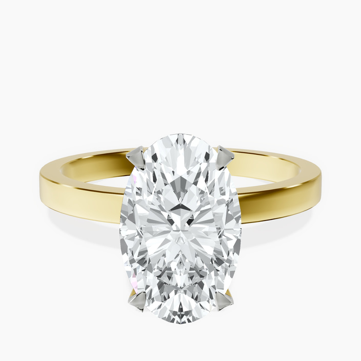 10kt Yellow Gold Ember Secret Halo Lab Diamond Ring front image