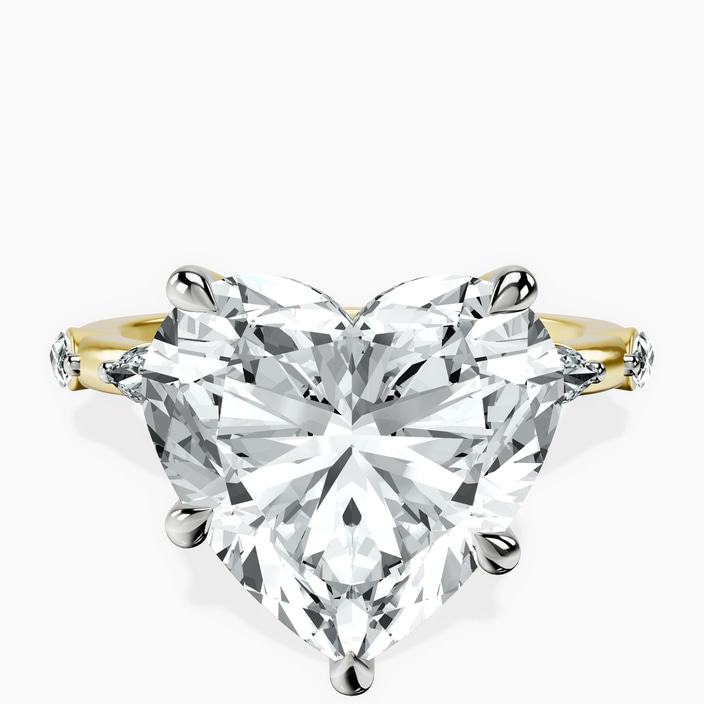14kt Yellow Gold Sheryl Marquise Side Stone Lab Diamond Ring front image