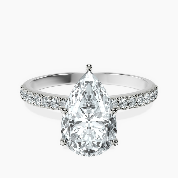 9ct White Gold Olivia Secret Halo Lab Diamond Ring front image