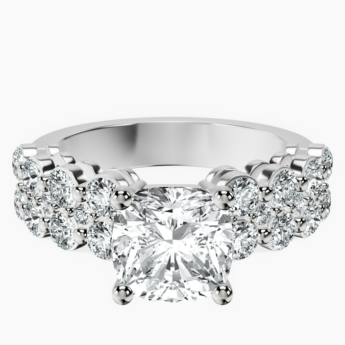 Platinum Twilight Side Round Lab Diamond Ring front image