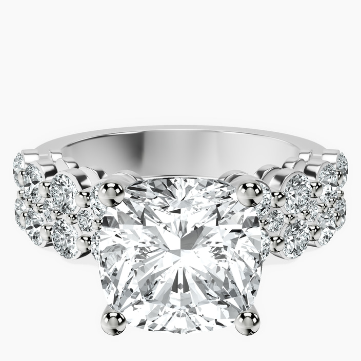 Platinum Twilight Side Round Lab Diamond Ring front image