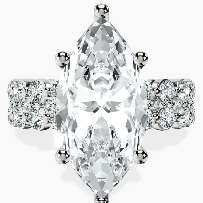 Platinum Twilight Side Round Lab Diamond Ring front image