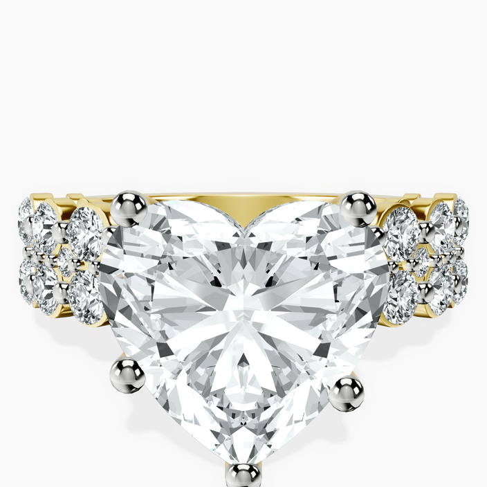 14kt Yellow Gold Twilight Side Round Lab Diamond Ring front image