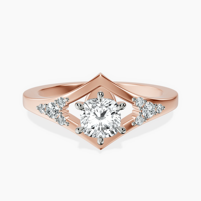10kt Rose Gold Celestial Splendor Lab Diamond Ring front image