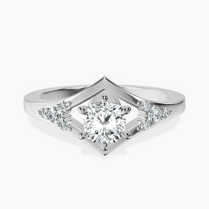 10kt White Gold Celestial Splendor Lab Diamond Ring front image