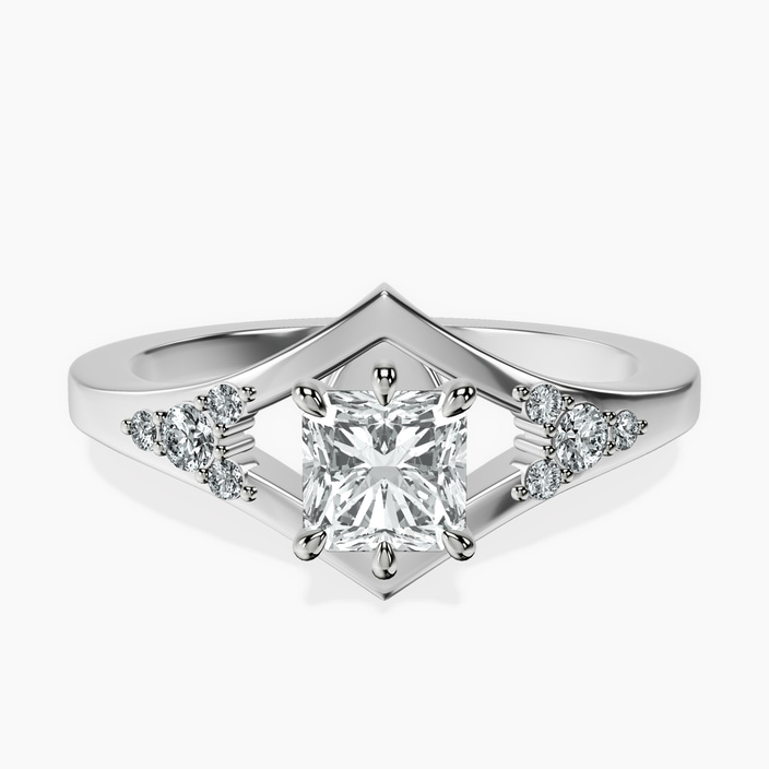 14kt White Gold Celestial Splendor Lab Diamond Ring front image