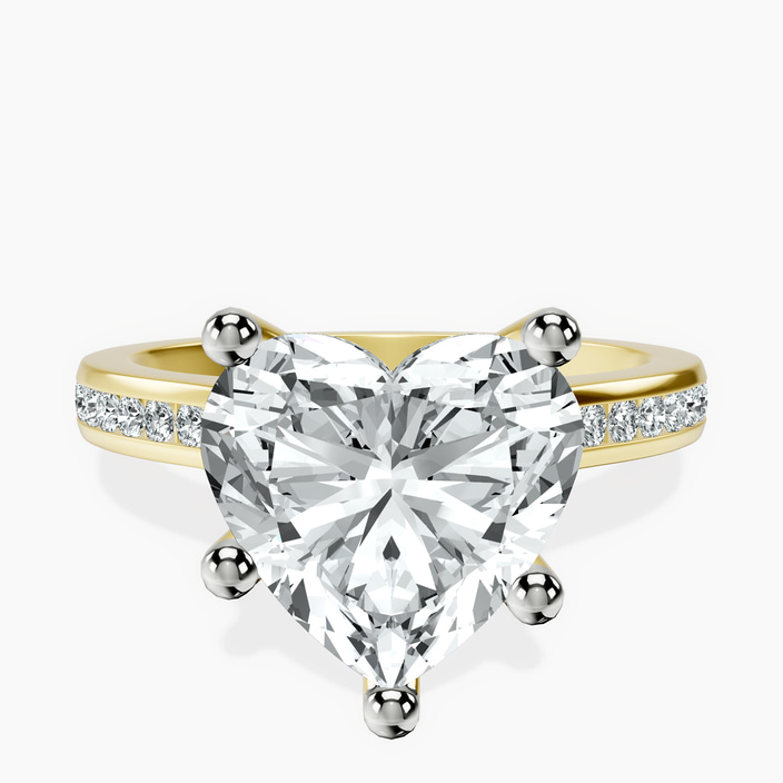 10kt Yellow Gold Lucent Side Channel Set Lab Diamond Ring front image