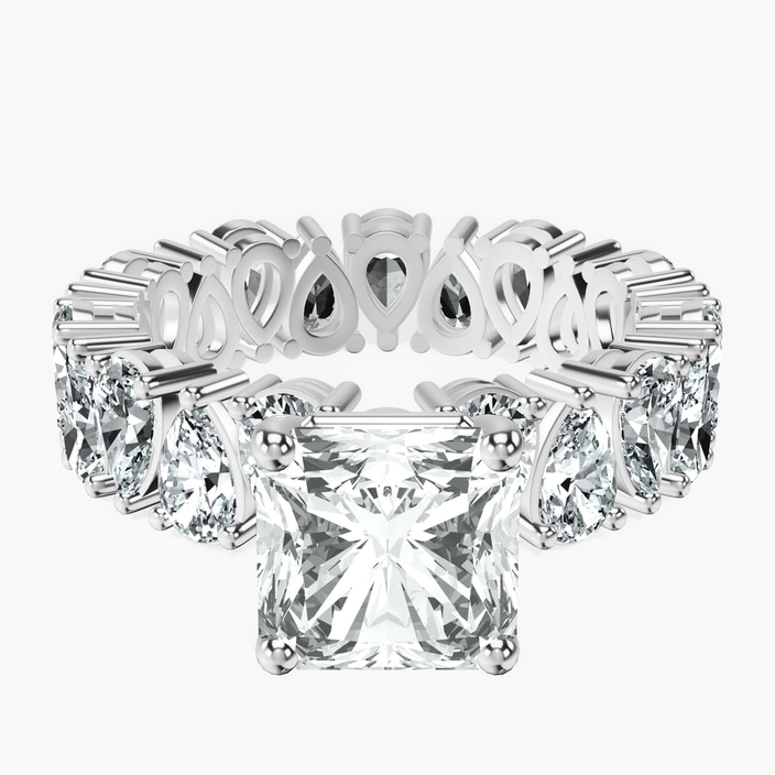Platinum Cordelia Side Pear Lab Diamond Ring front image