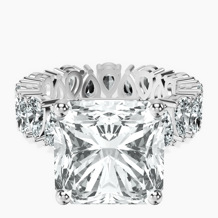 Platinum Cordelia Side Pear Lab Diamond Ring front image