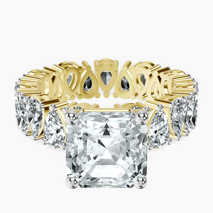 14kt Yellow Gold Cordelia Side Pear Lab Diamond Ring front image