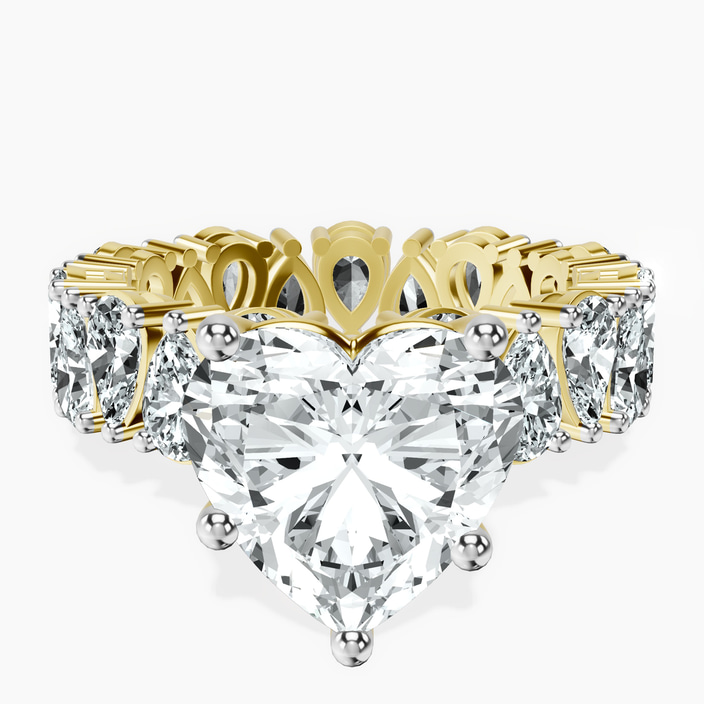 10kt Yellow Gold Cordelia Side Pear Lab Diamond Ring front image