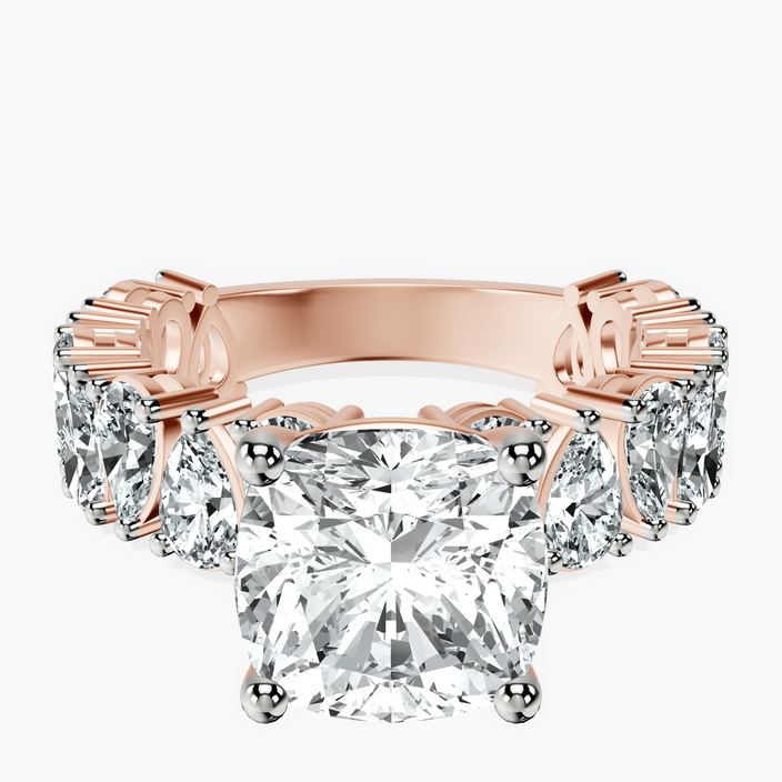 10kt Rose Gold Esme Side Pear Lab Diamond Ring front image