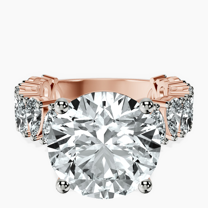 18kt Rose Gold Esme Side Pear Lab Diamond Ring front image