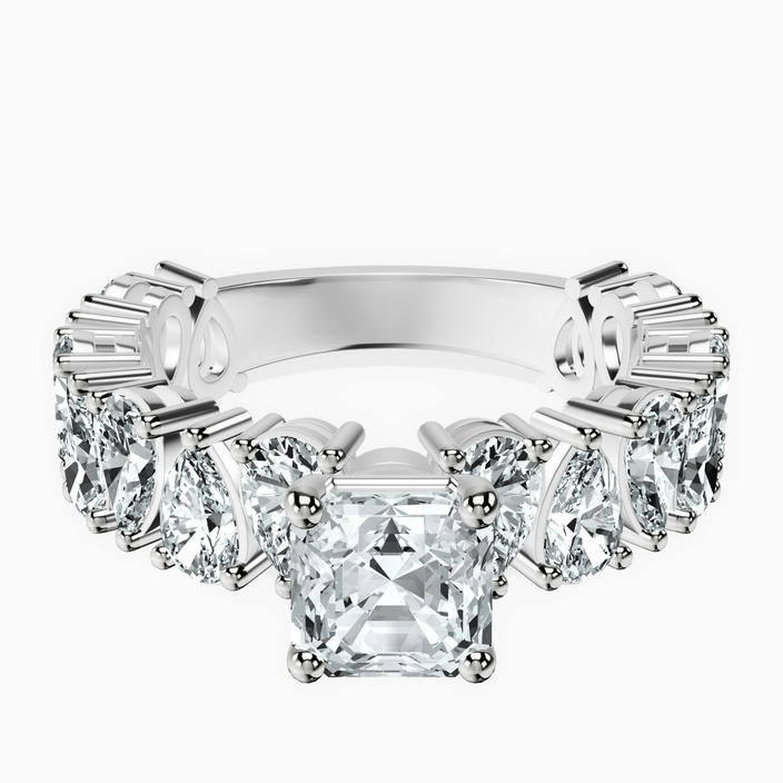 Platinum Esme Side Pear Lab Diamond Ring front image