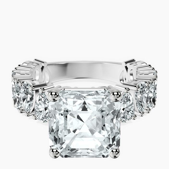 Platinum Esme Side Pear Lab Diamond Ring front image