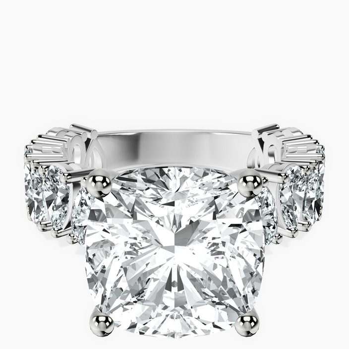10kt White Gold Esme Side Pear Lab Diamond Ring front image