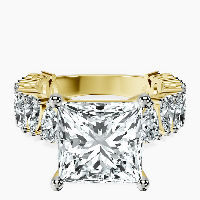 10kt Yellow Gold Esme Side Pear Lab Diamond Ring front image