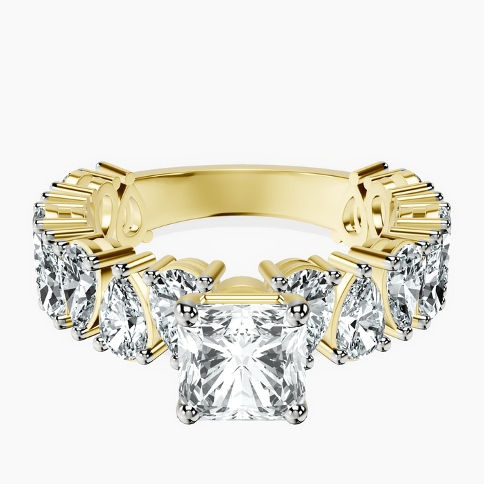 10kt Yellow Gold Esme Side Pear Lab Diamond Ring front image
