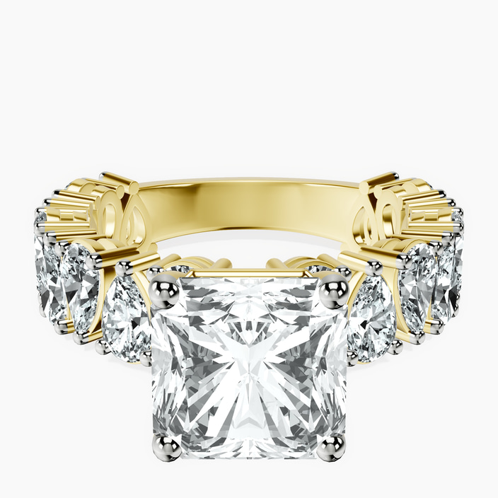 10kt Yellow Gold Esme Side Pear Lab Diamond Ring front image