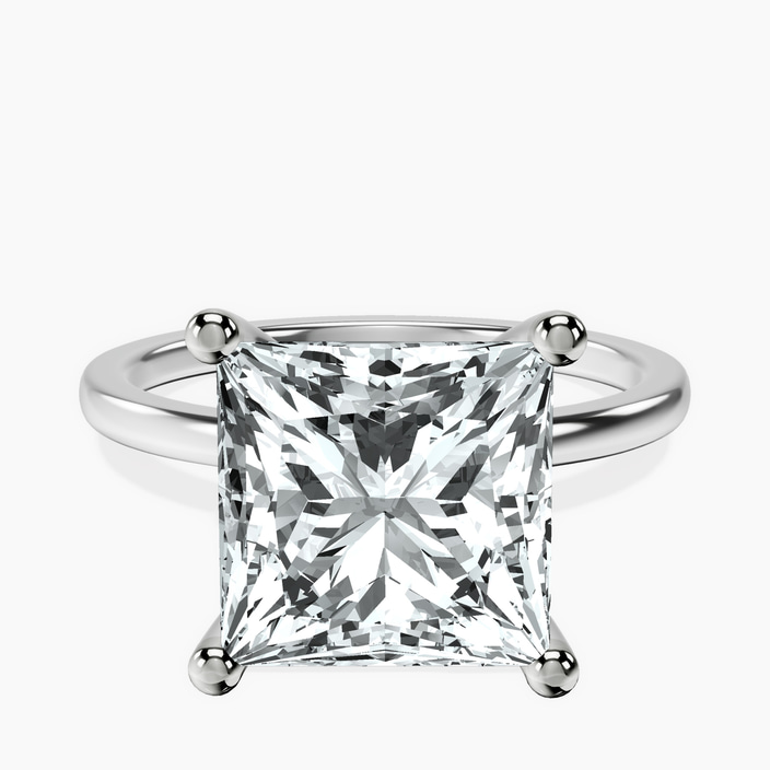 Platinum Four Prong Solitaire 1.5mm Lab Diamond Ring front image