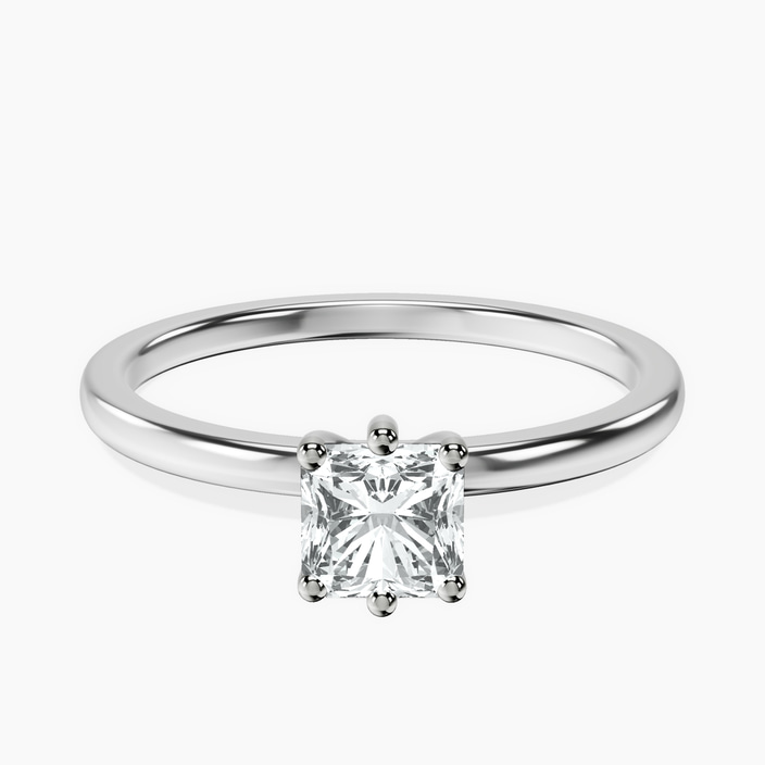 Platinum Six Prong Solitaire 1.5mm Lab Diamond Ring front image