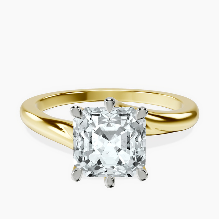 10kt Yellow Gold Seraphina Twist Prongs Solitaire 1.5mm Lab Diamond Ring front image