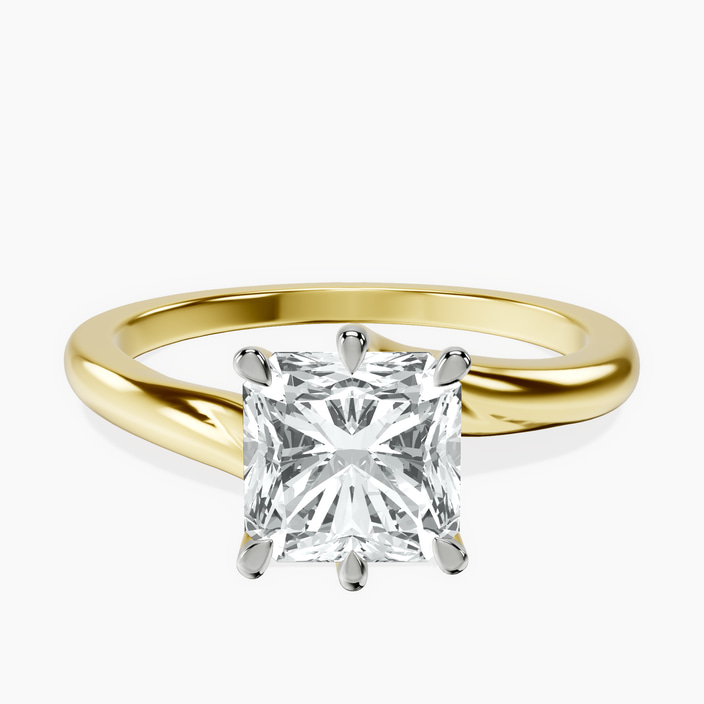 10kt Yellow Gold Seraphina Twist Prongs Solitaire 1.5mm Lab Diamond Ring front image