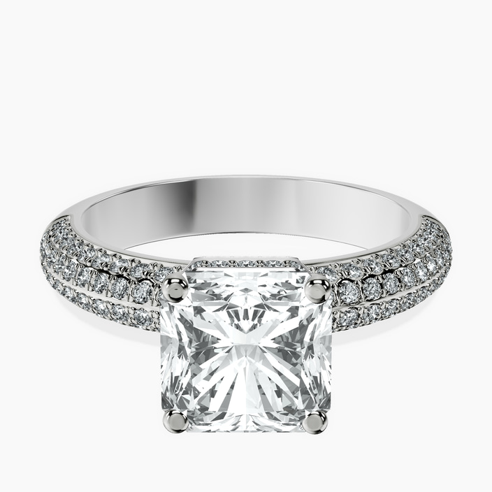 10kt White Gold Casimer Secret Halo Lab Diamond Ring front image