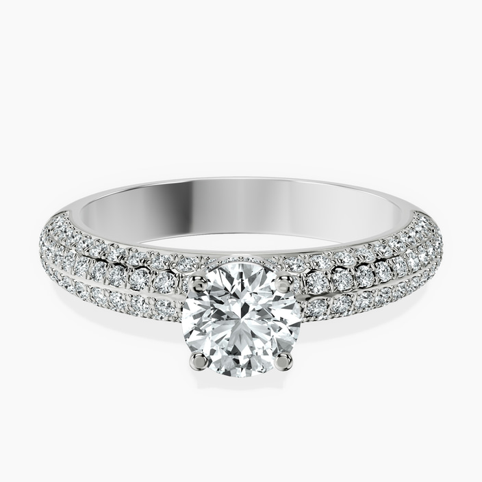 10kt White Gold Casimer Secret Halo Lab Diamond Ring front image
