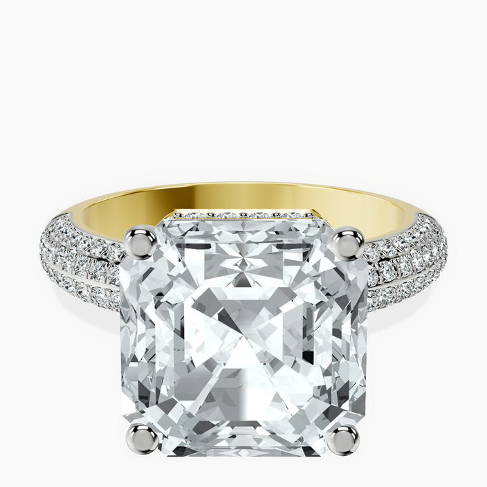 18kt Yellow Gold Casimer Secret Halo Lab Diamond Ring front image