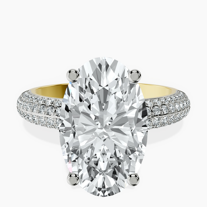 10kt Yellow Gold Casimer Secret Halo Lab Diamond Ring front image