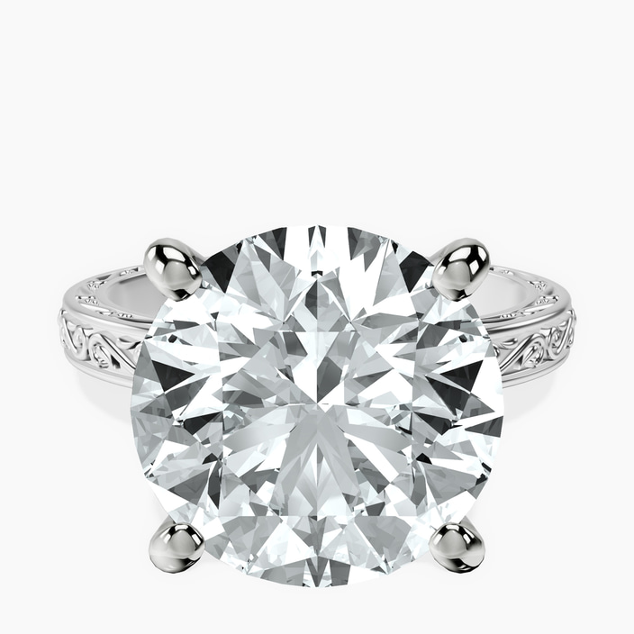 Platinum Antique Allure Vintage Lab Diamond Ring front image
