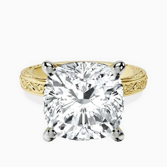14kt Yellow Gold Antique Allure Vintage Lab Diamond Ring front image