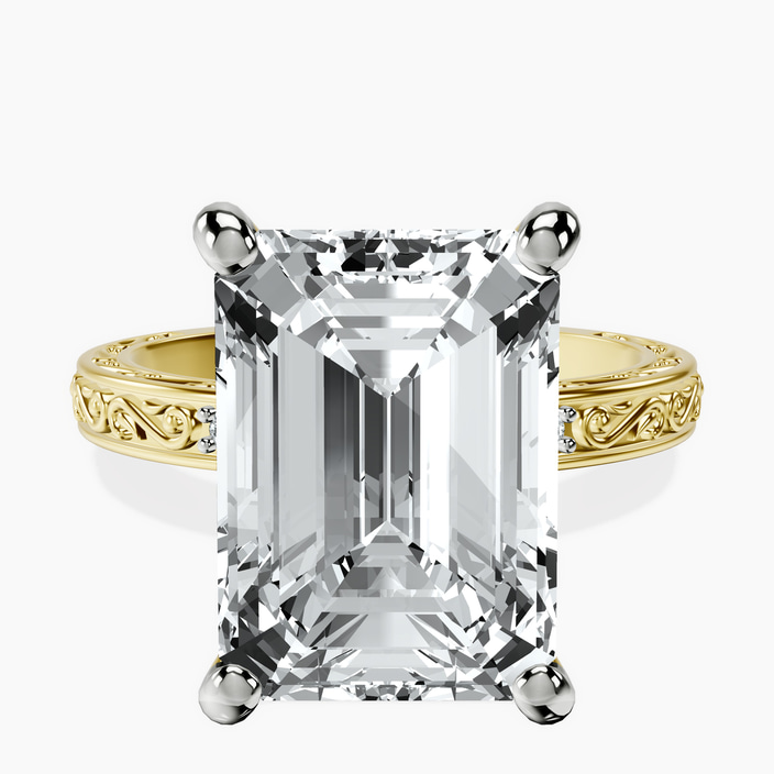 14kt Yellow Gold Antique Allure Vintage Lab Diamond Ring front image