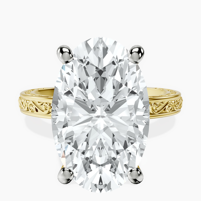 10kt Yellow Gold Antique Allure Vintage Lab Diamond Ring front image