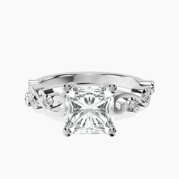 Platinum Catrina Cutwork Lab Diamond Ring front image
