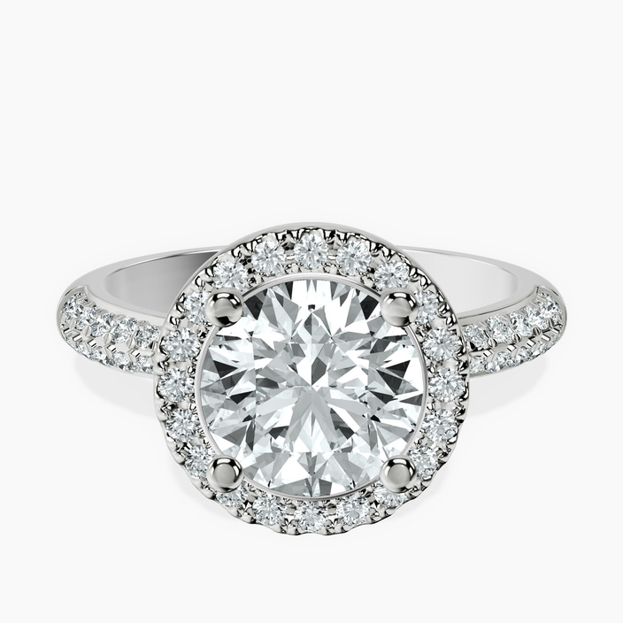 9ct White Gold Kathrine Halo Lab Diamond Ring front image