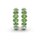 Platinum Jovana Oval Lab Diamond Hoop Earrings (6 Ct. Tw.) side right image one