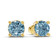 10kt Yellow Gold Four Prong Round Lab Diamond Stud Earrings (8 Ct. Tw.) side right image one