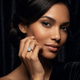 10kt Rose Gold Bezel Set Solitaire Lab Diamond Ring model image two