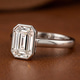 18kt White Gold Bezel Set Solitaire Lab Diamond Ring color product image two