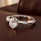 Platinum Theodora Six Prong Side Stone Lab Diamond Ring color product image two