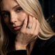 Platinum Curved Crest Lab Diamond Ring model image
